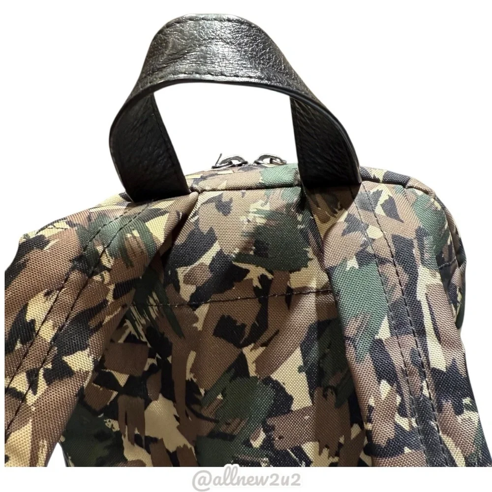 Marc Jacobs Green and Brown Camouflage Backpack